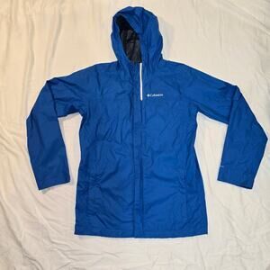 Columbia Women’s Switchback Rain Jacket Hooded Royal blue Size Large reflective
